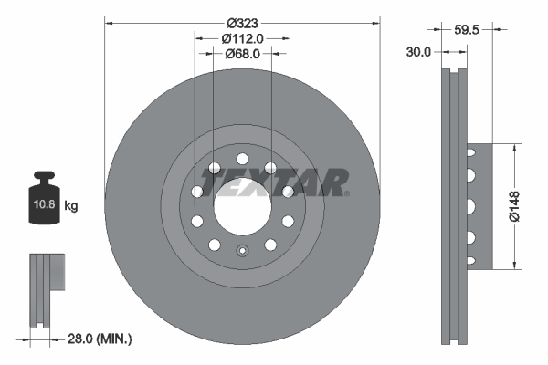 Disc frana 92122103 TEXTAR