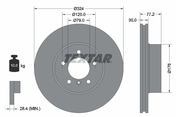 Disc frana 92122605 TEXTAR