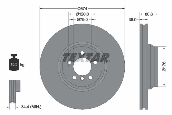 Disc frana 92123003 TEXTAR