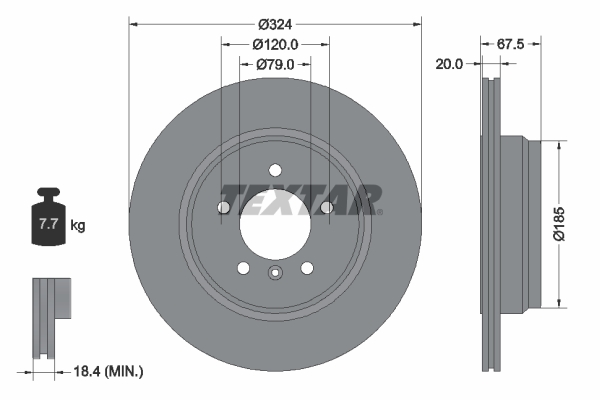 Disc frana 92123103 TEXTAR