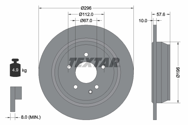 Disc frana 93123503 TEXTAR