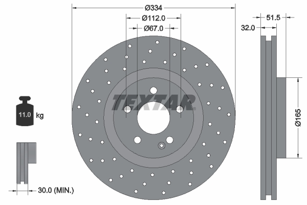 Disc frana 92123800 TEXTAR