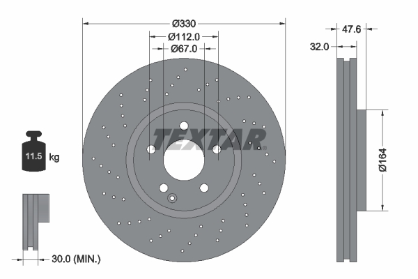 Disc frana 92124105 TEXTAR