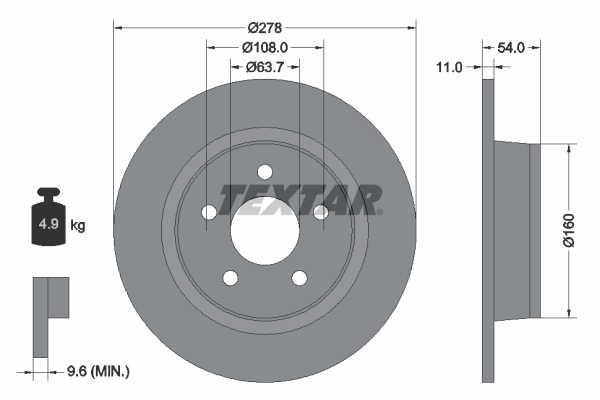 Disc frana 92124903 TEXTAR