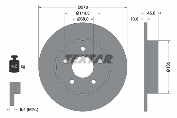 Disc frana 92125703 TEXTAR