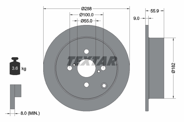 Disc frana 92126103 TEXTAR