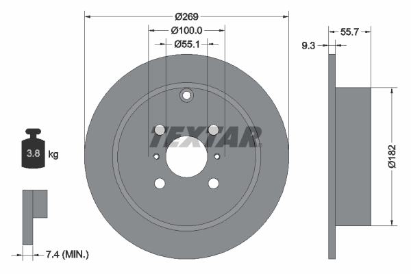 Disc frana 92126203 TEXTAR