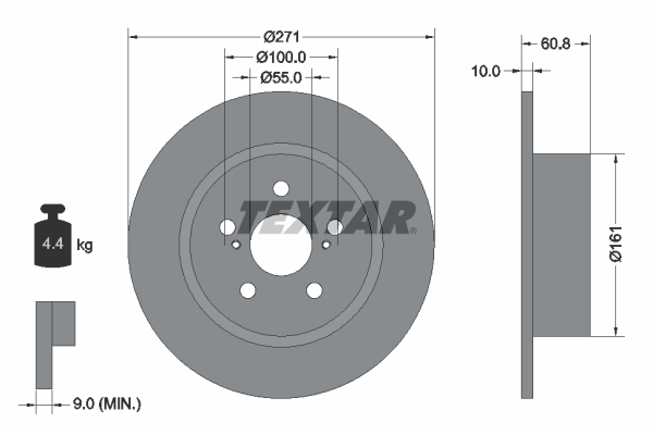 Disc frana 92126503 TEXTAR