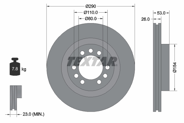 Disc frana 93127200 TEXTAR