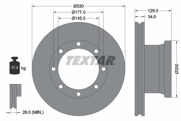 Disc frana 93127700 TEXTAR