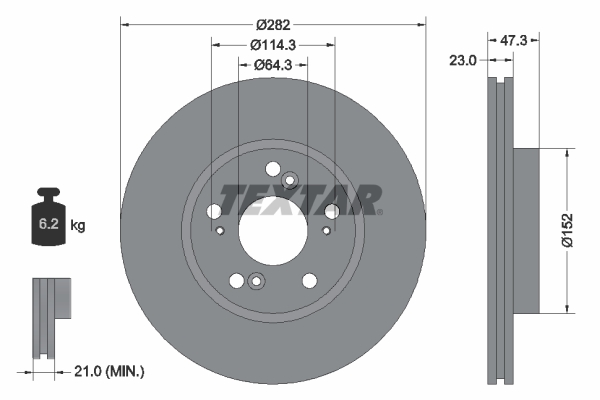 Disc frana 92128400 TEXTAR