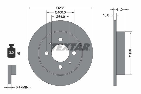 Disc frana 92128600 TEXTAR