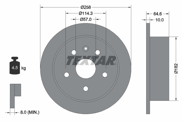 Disc frana 92128900 TEXTAR