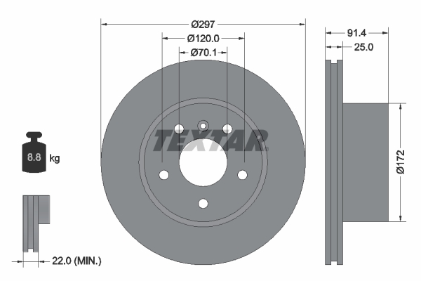 Disc frana 92129700 TEXTAR