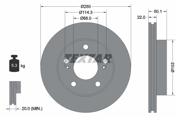 Disc frana 92129800 TEXTAR