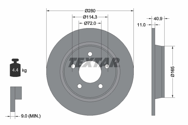 Disc frana 92130600 TEXTAR