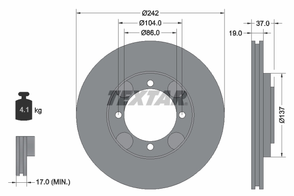 Disc frana 92130700 TEXTAR
