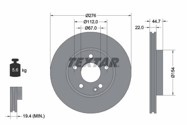 Disc frana 92131903 TEXTAR