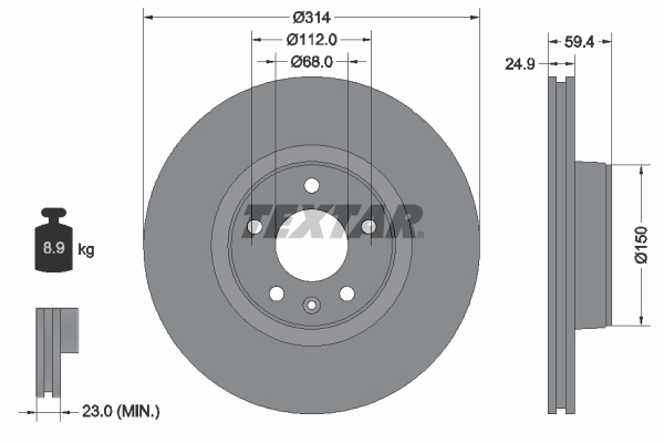 Disc frana 92132205 TEXTAR