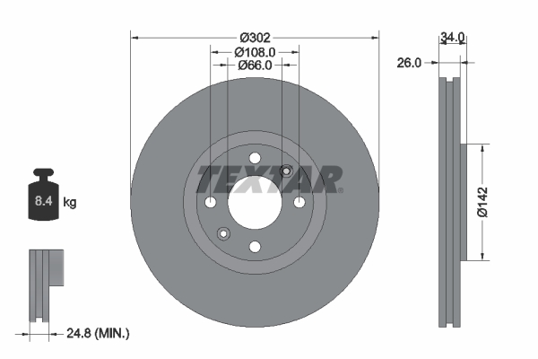 Disc frana 92133203 TEXTAR