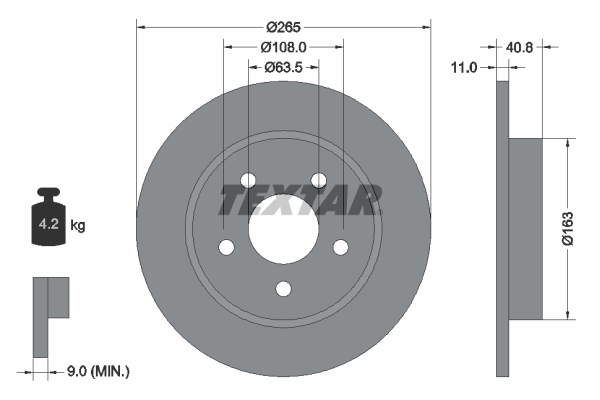 Disc frana 92133703 TEXTAR