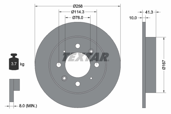 Disc frana 92134303 TEXTAR