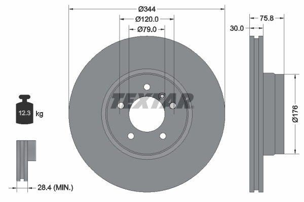 Disc frana 92134400 TEXTAR