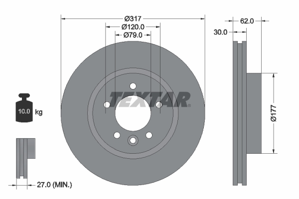 Disc frana 92134505 TEXTAR