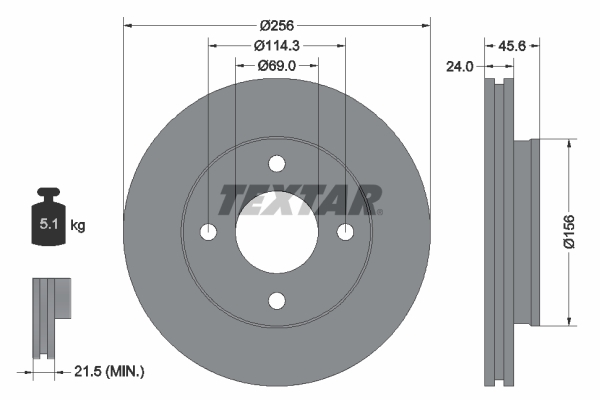 Disc frana 92134803 TEXTAR