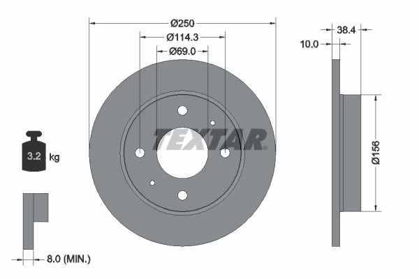 Disc frana 92134903 TEXTAR