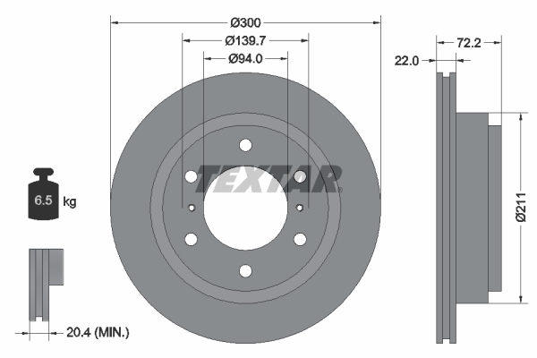 Disc frana 92135103 TEXTAR