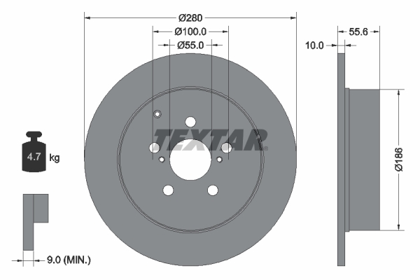 Disc frana 92135703 TEXTAR