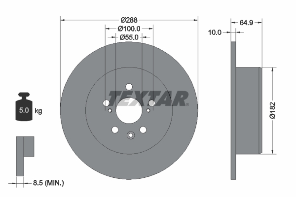 Disc frana 92135903 TEXTAR