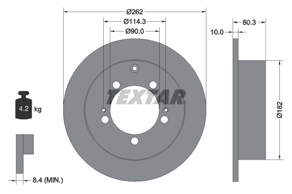 Disc frana 92136103 TEXTAR