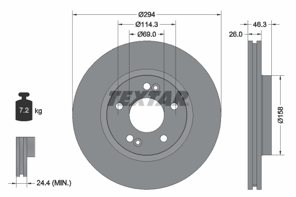 Disc frana 92136403 TEXTAR