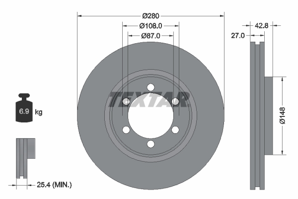 Disc frana 92136503 TEXTAR