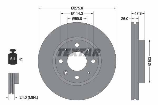 Disc frana 92136700 TEXTAR