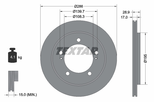 Disc frana 92136800 TEXTAR