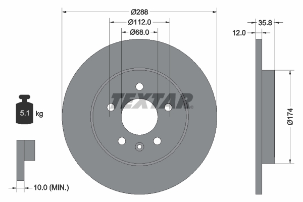 Disc frana 92137003 TEXTAR