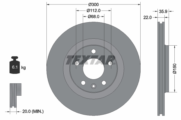 Disc frana 92137103 TEXTAR