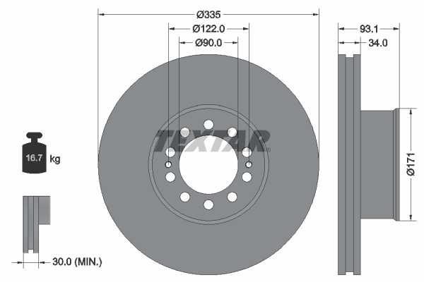 Disc frana 93138000 TEXTAR
