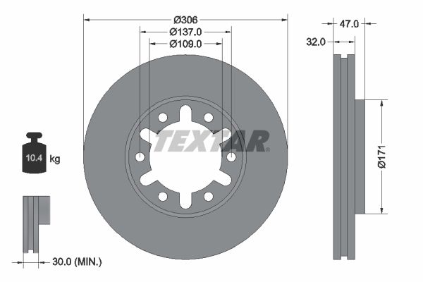 Disc frana 92138300 TEXTAR