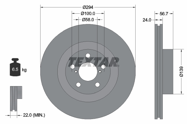 Disc frana 92139500 TEXTAR