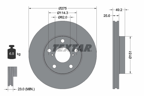 Disc frana 92139703 TEXTAR