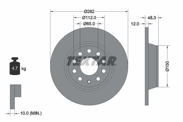 Disc frana 92140803 TEXTAR