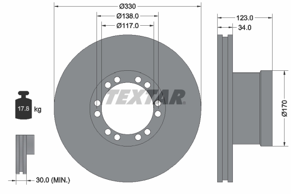 Disc frana 93142400 TEXTAR