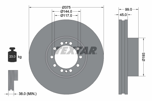 Disc frana 93142700 TEXTAR