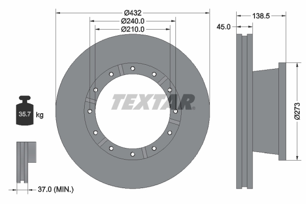 Disc frana 93142900 TEXTAR