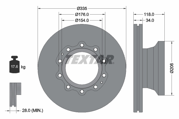 Disc frana 93143100 TEXTAR
