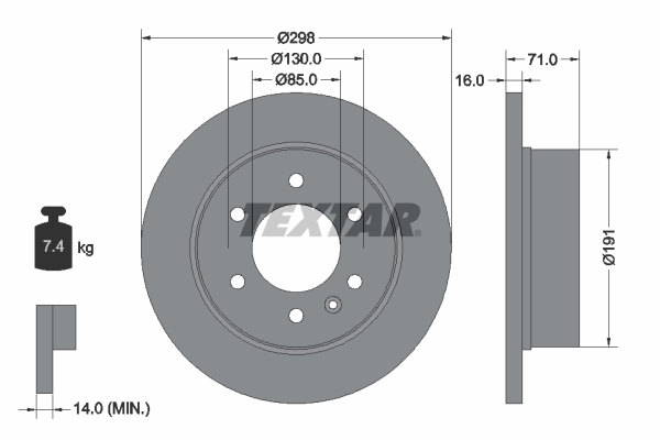 Disc frana 93143303 TEXTAR